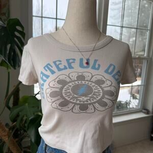 American Eagle Grateful Dead Band Tee Crop Top Medium